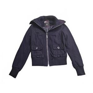 Vintage Garage Purple Size S/P Women's Jacket With Polyester/Wool Exterior